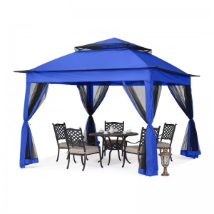 Садовые принадлежности Pergola Aluminum Outdoor Gazebo Outdoor Использование с комаройной сетью, синим