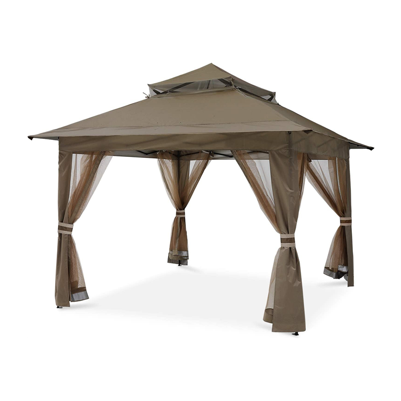 Садовые принадлежности Pergola Aluminum Outdoor Gazebo Outdoor Использование с комаройной сетью, шоколад